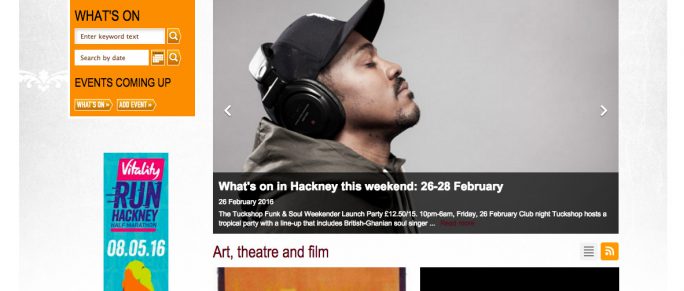 Cadava: work history, project image, Fourcommunications, Destination Hackney