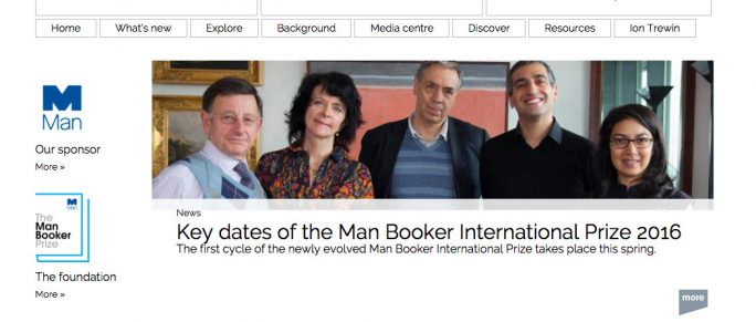 Cadava: work history, project image, fourcommunications, The Man Booker Prize