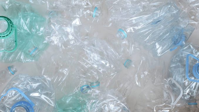 Canva - Blue and Green Plastic Bottles